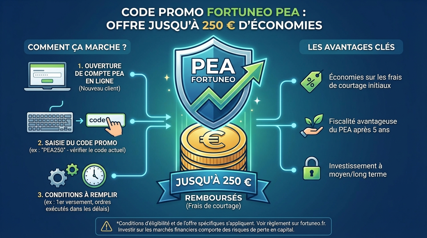 Qu'est-ce que le code promo Fortuneo PEA ?