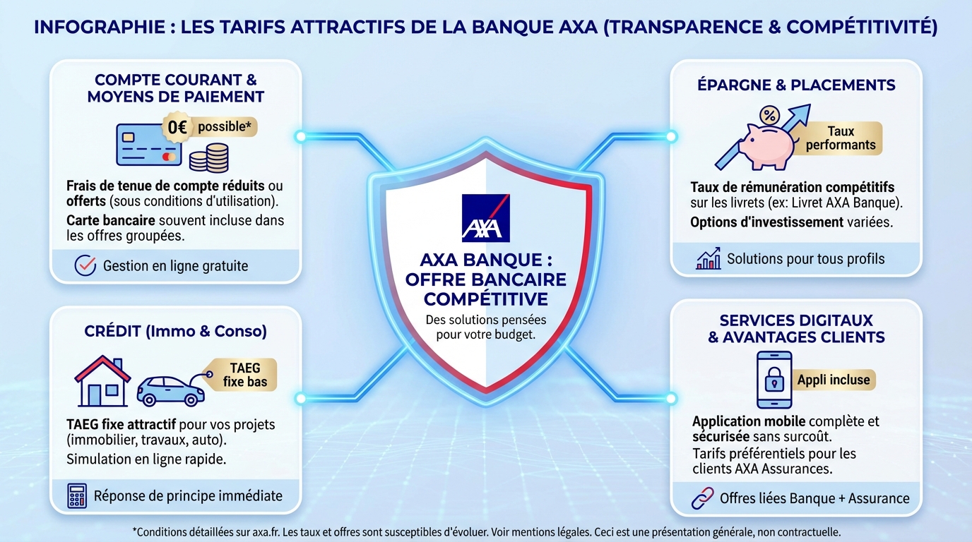 Comparaison des cartes bancaires AXA