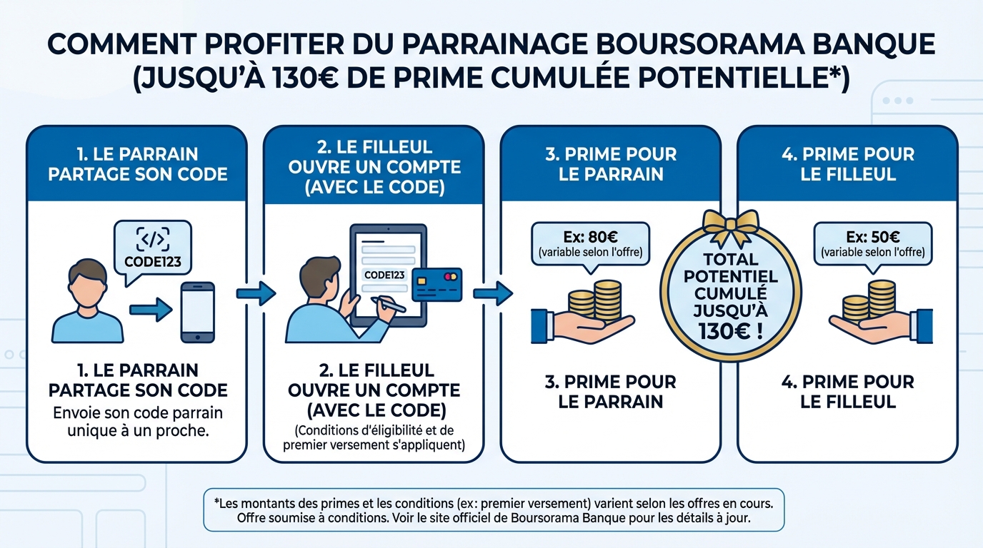 Les avantages du parrainage Boursorama