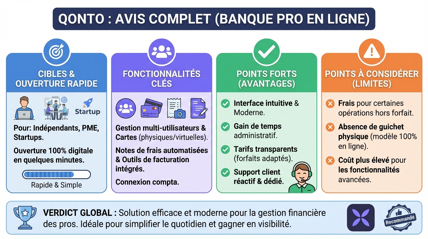 Inconvénients de Qonto