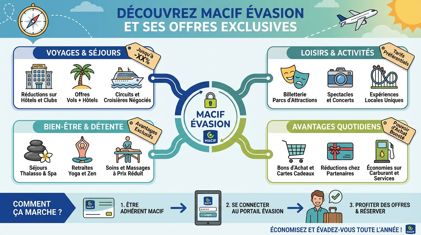 Comment accéder aux offres Macif Évasion