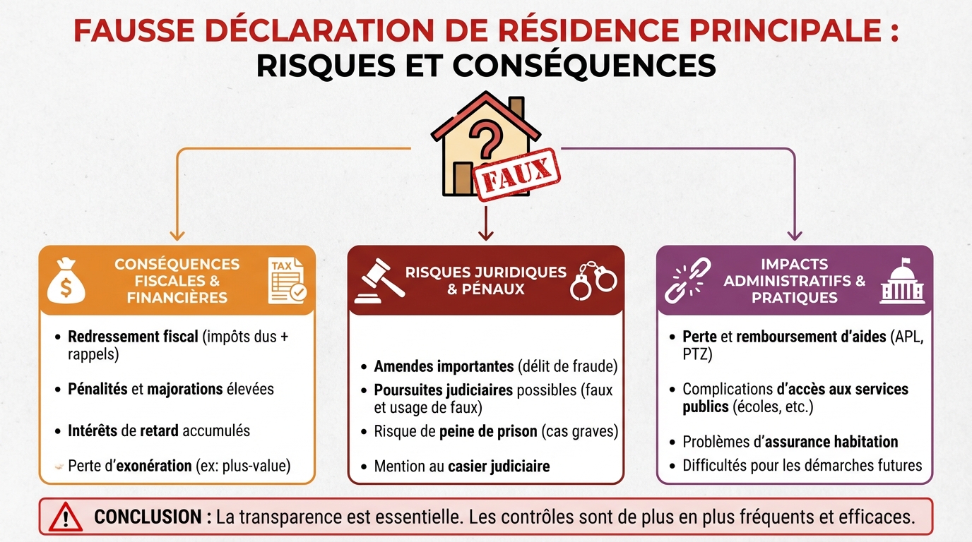 Fausse déclaration de résidence principale : risques et conséquences 1 Comment le fisc détecte les fraudes