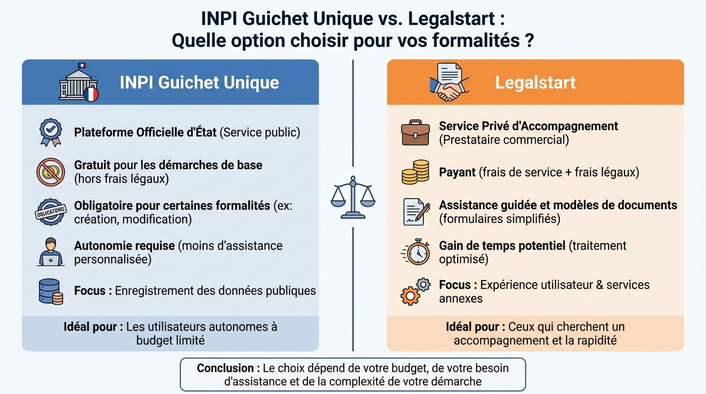 Inpi guichet unique ou legalstart : quelle option choisir ? 1 Présentation de Legalstart