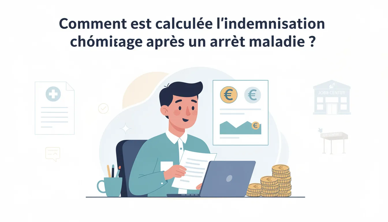 Comment est calculée l'indemnisation chômage après un arrêt maladie ?