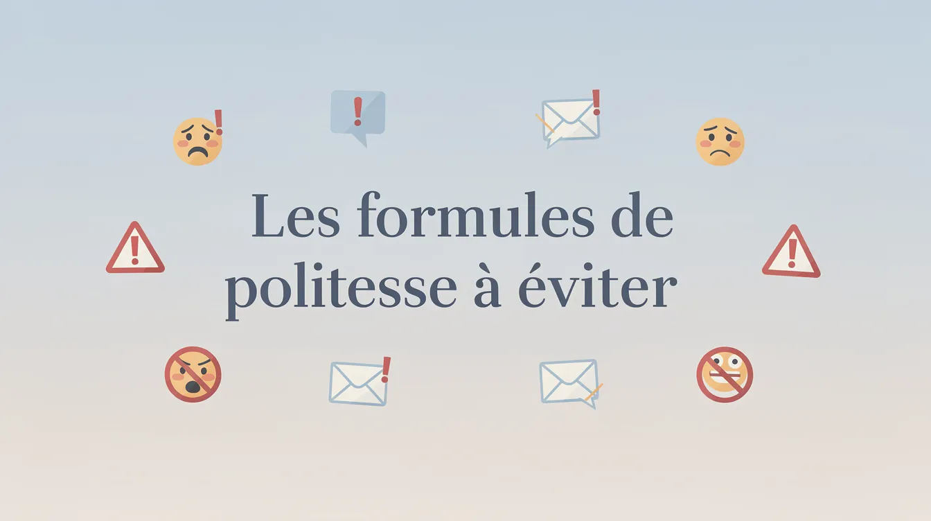Les formules de politesse à éviter