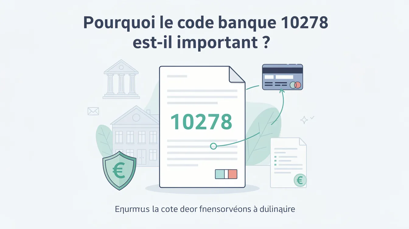 Pourquoi le code banque 10278 est-il important ?