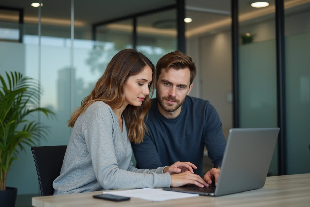 Un couple consulte un conseiller financier pour comprendre les avantages et la couverture d'une assurance décès